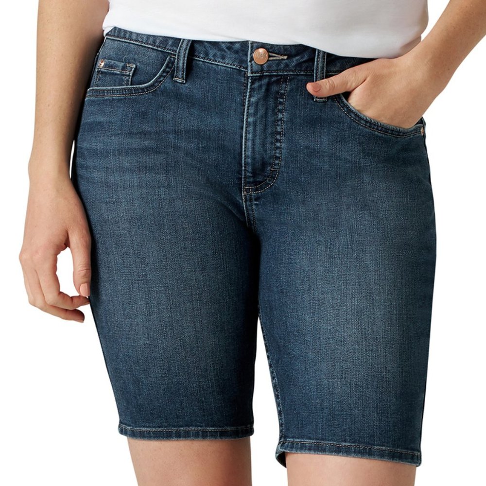 Lee Bermuda Mid Rise Jean Shorts